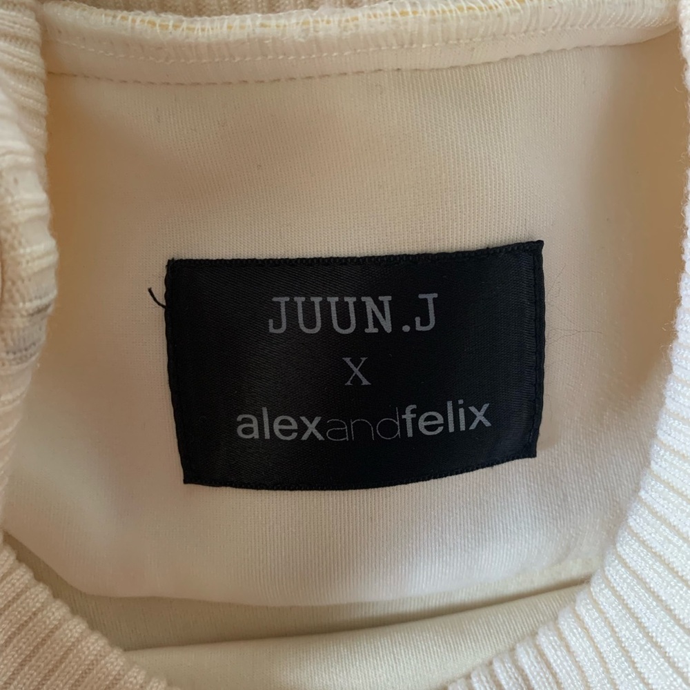 Juun.J x alexandfelix Cream Graphic Crew Neck Sweater - Picture 2 of 7